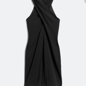 Eliza J Black Strapless Twist-Front Dress